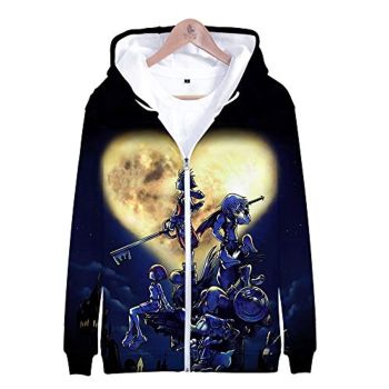 Kingdom Hearts Hooded Coat &#8211; 3D Print Zipper Gaming Hoodie