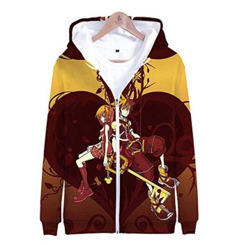 Kingdom Hearts Hooded Coat &#8211; 3D Print Zipper Gaming Hoodie