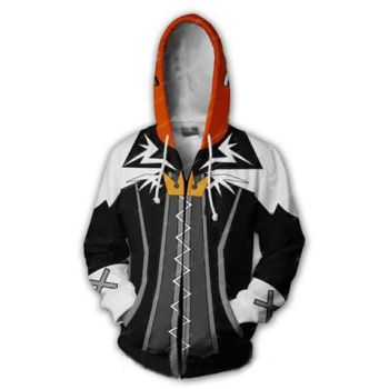 Kingdom Hearts Sora Hoodies &#8211; Zip Up Halloween Town Hoodie