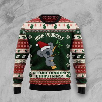 Koala Australian Fair Dinkum Christmas Ugly Christmas Sweater