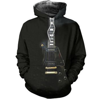 Loose Balck Strings Pattern Music Hoodie