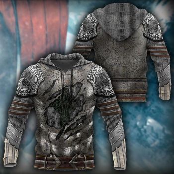 Gorgeous Black Sword Pattern Armor Hoodie