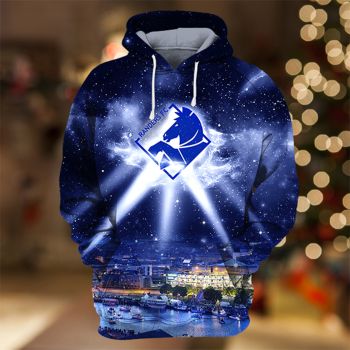 Precious And Cute Blue Lighting Pattern Lighting Hoodie