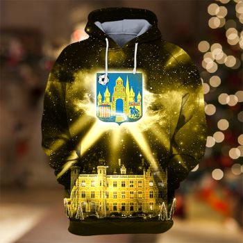 Loose And Fashion Yellow Lighting Pattern Lighting Hoodie
