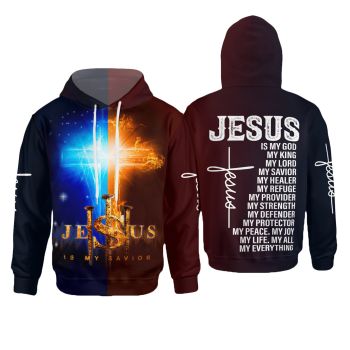  Pretty And Vintage  Orange Crosses Alphabet Pattern Jesus Hoodie