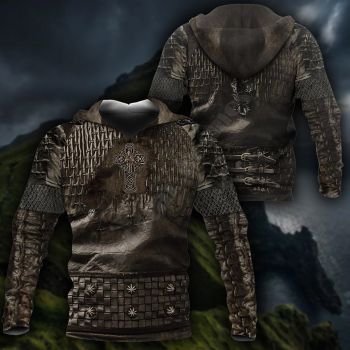 Classical  Brown Tree Pattern Armor Hoodie