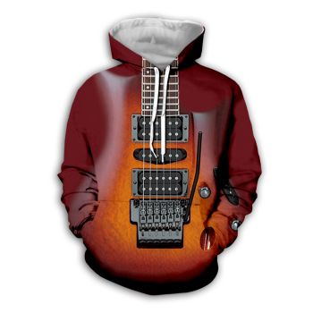 Precious Brown Strings Pattern Strings Hoodie