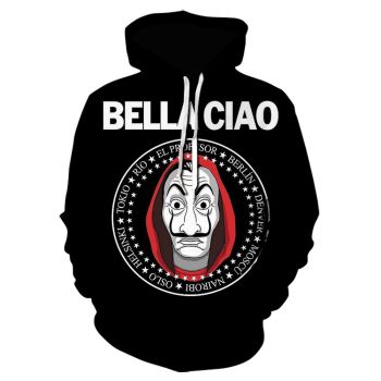 La Casa De Papel 3D Printed Hoodies &#8211; Poleron Hombre Money Heist The Paper House Sweatshirts