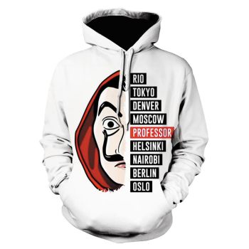 La Casa De Papel 3D Printed Hoodies Sweatshirts
