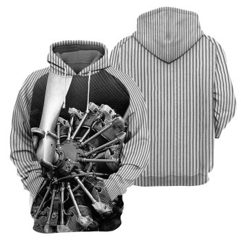  Elegance Grey The Machine Pattern Car Hoodie