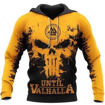 Oversize Yellow Skull Pattern Tattoo Hoodie
