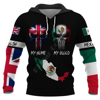 Pretty And Vintage  Black Skull Pattern Skull Hoodie