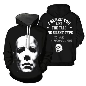  Pretty Black Alphabet Skull Pattern Halloween Hoodie