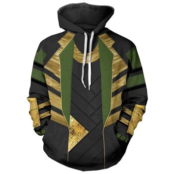 Loki Hoodie &#8211; 3D Fashion Cosplay Pullover Hoodie Costume