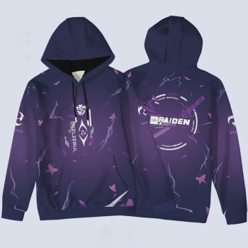 Elegant Genshin Impact Animeraiden Shogun Hoodie