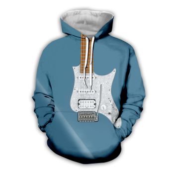 Loose And Gorgeous Blue Strings Pattern Music Hoodie