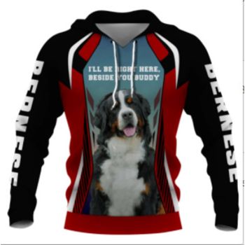 Fashion And Gorgeous Black Red Dog Pattern Animals Hoodie