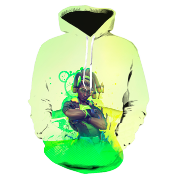 Watchmen 2 Lucio- Green and Yellow Cartoon Unisex Hoodie