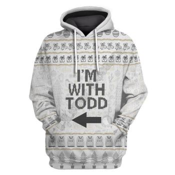  Popular Grey Alphabet Pattern Christmas Hoodie