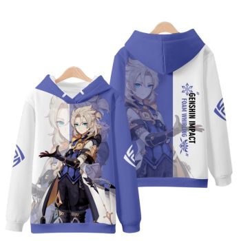 Purple Exquisite Genshin Impact Albedo Anime Hoodie
