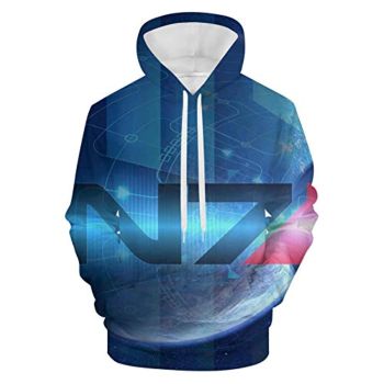 Mass Effect Hoodie &#8211; 3D Print Long Sleeve Hooded Jumper