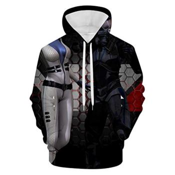 Mass Effect Hoodie &#8211; 3D Print Long Sleeve Hooded Jumper