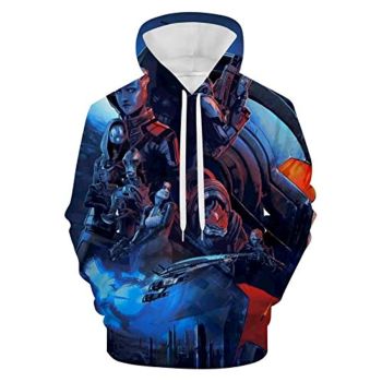 Mass Effect Hoodie &#8211; 3D Print Long Sleeve Hooded Jumper