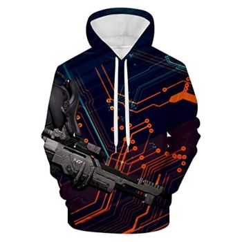 Mass Effect Hoodie &#8211; 3D Print Long Sleeve Hooded Jumper