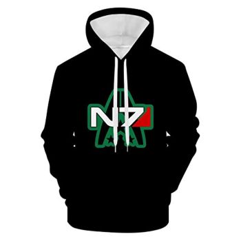 Mass Effect Hoodie &#8211; N7 3D Print Hooded Pullover Sweatshirt