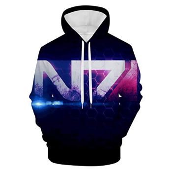 Mass Effect Hoodie &#8211; N7 3D Print Long Sleeve Hooded Jumper