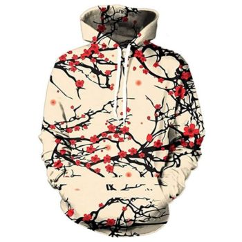 Precious Brown Plum Blossom Pattern Bitcoin Hoodie