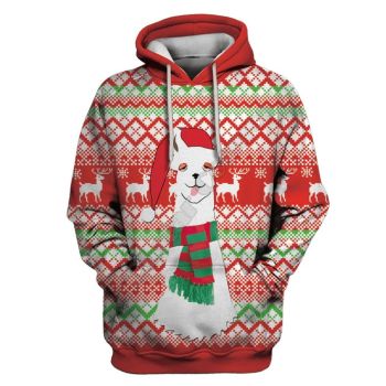  Fashion Red Deer Pattern Christmas Hoodie