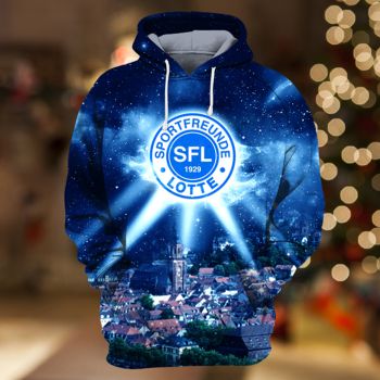 Classical  Blue Lighting Pattern Lighting Hoodie