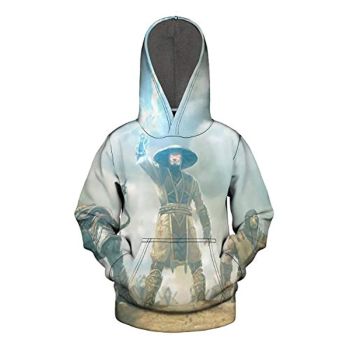 Mortal Kombat Hoodie &#8211; Raiden White Unisex 3D Full Print Pullover Drawstring Hoodie