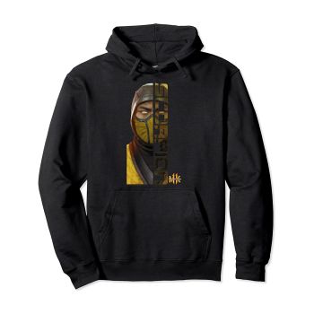 Mortal Kombat Hoodie &#8211; Scorpion 3D Print Black Pullover Drawstring Hoodie