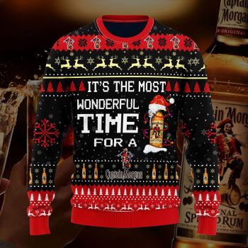 Most Wonderful Time For A Captain Morgan Christmas Sweater