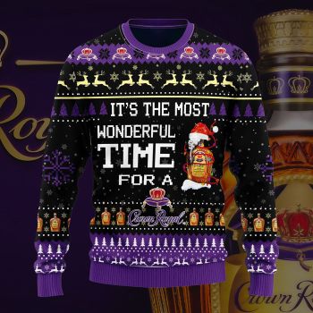 Most Wonderful Time For A Crown Royal Christmas Sweater