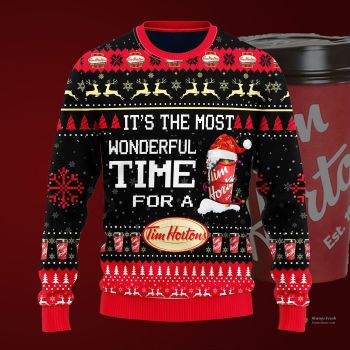 Most Wonderful Time For A Tim Hortons Christmas Sweater