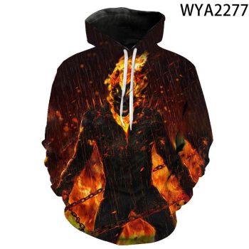 Movie 3D Printed Hoodies &#8211; Ghost Rider Pullover