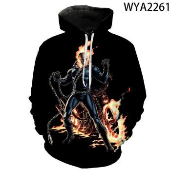 Movie Ghost Rider 3D Printed Hoodies Pullover