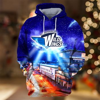 Popular Blue Lighting Pattern Lighting Hoodie