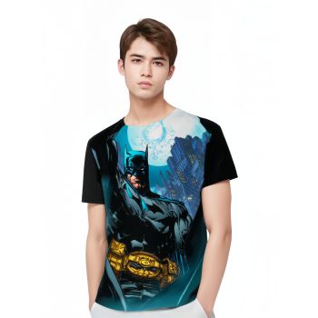 Batman: Pink and Black Dynamic Duo T-Shirt - Blue Comfort for a Soft and Stylish Look