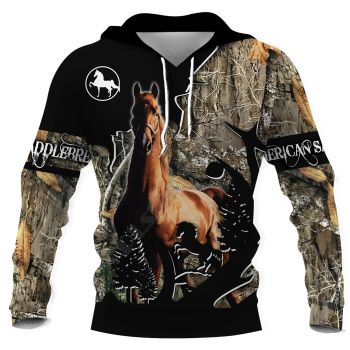 Precious Black Horse Pattern Animals Hoodie