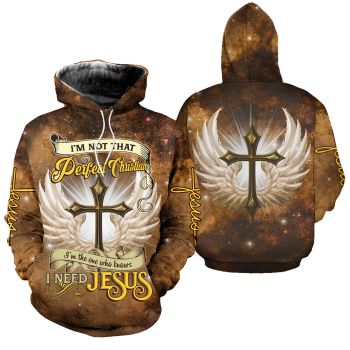  Classical And Elegance Brown Crosses Alphabet Pattern Jesus Hoodie