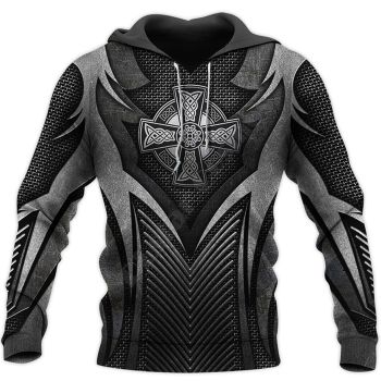 Classical  Black Crosses Pattern Armor Hoodie