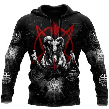 Vintage  Black Skull Pattern Skull Hoodie