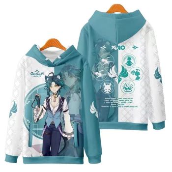 Temperament Genshin Impact Xiao Anime Game Hoodie