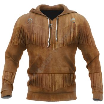 Temperament Brown Tassels Pattern Indians Hoodie