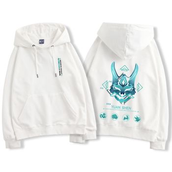 Atmospheric Genshin Impact Yuan Shen Anime The Camel White Hoodie