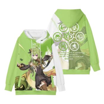 Cute Genshin Impact Kelai Green Hoodie